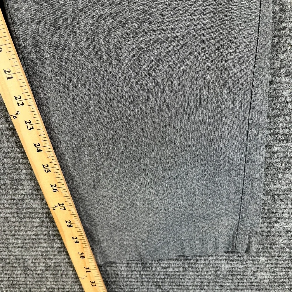 Banana Republic Chino Pants Men 34 Textured Grey Geometric Business Casual